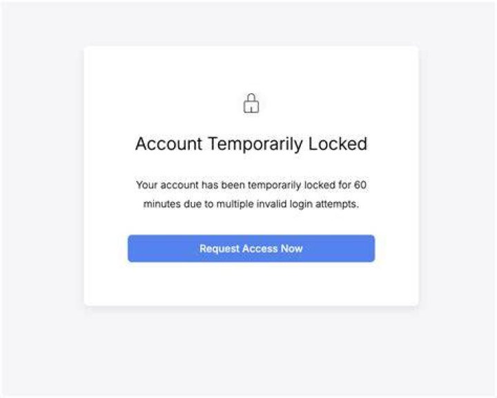 Account locked after multiple failed login attempts