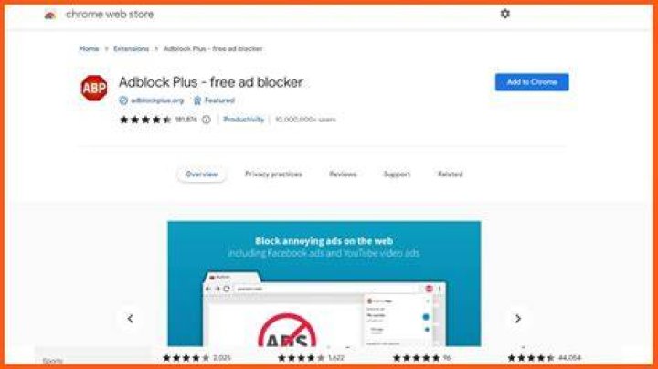 Ad blocker and tracker blocking browser extension