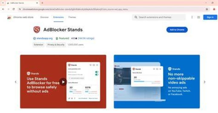 Ad blocker extension for browser security