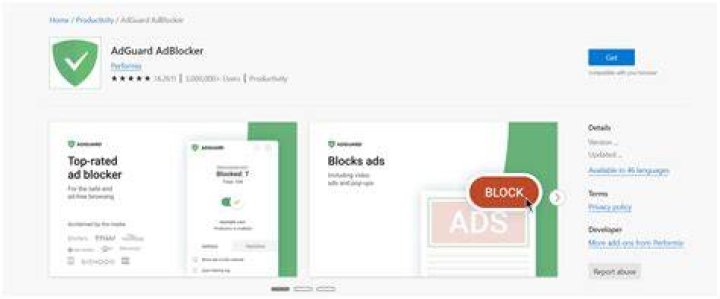 Ad blocker and tracker blocking browser extensions