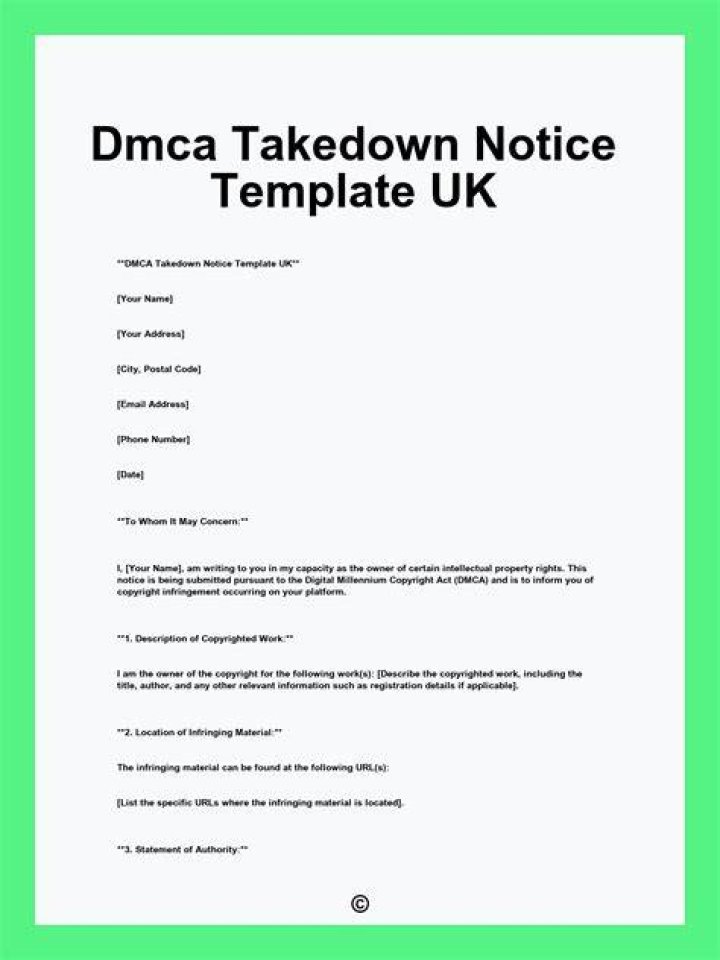 A practical example structure for writing a leaked media removal request