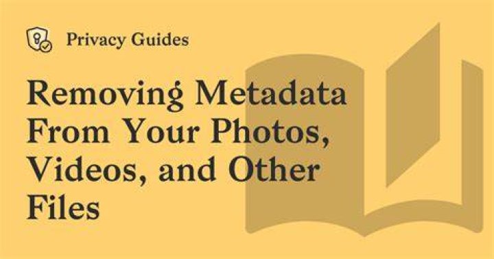 EXIF metadata removal for photo and video privacy