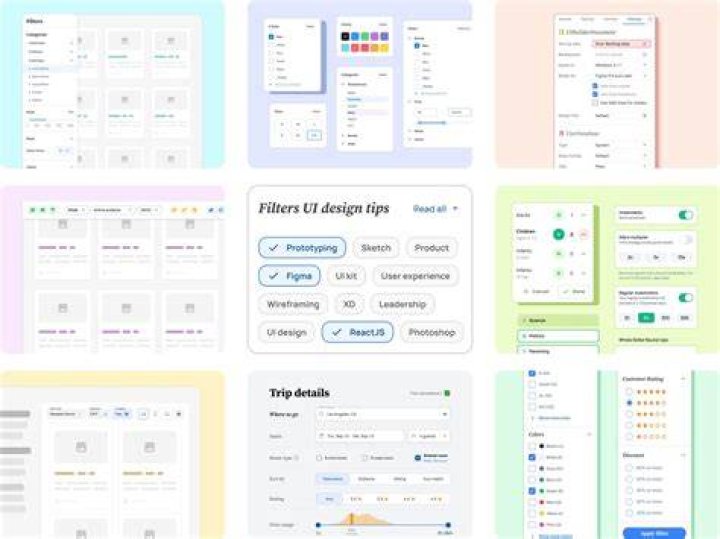 Image gallery category filter and browsing UX design
