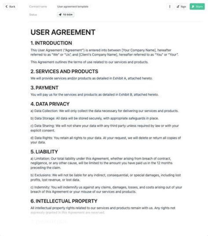 Terms of service user agreement adult website