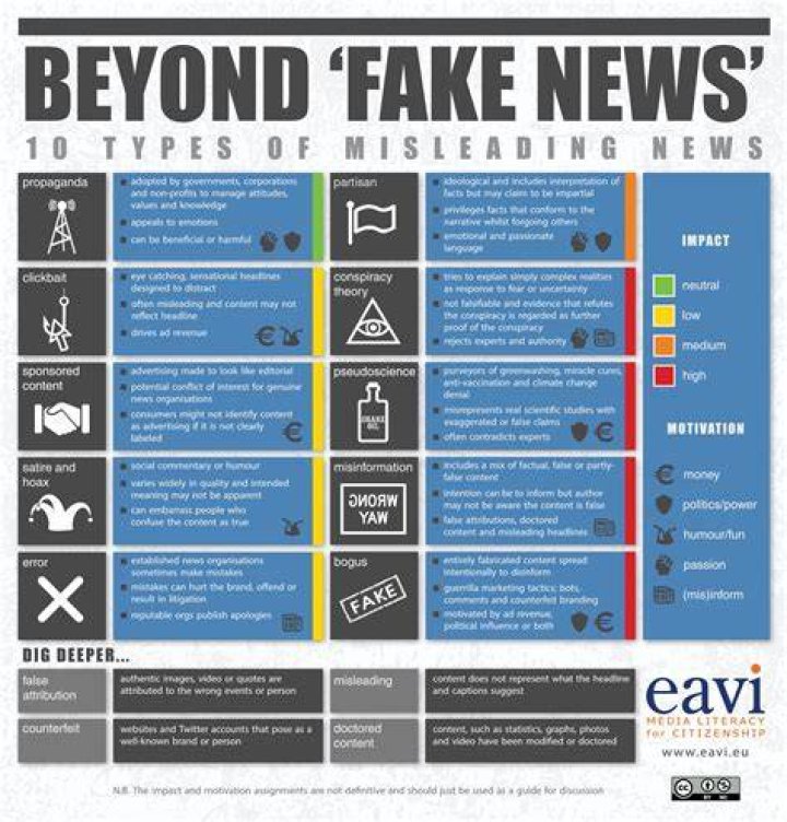 Categories of fake and misused media content