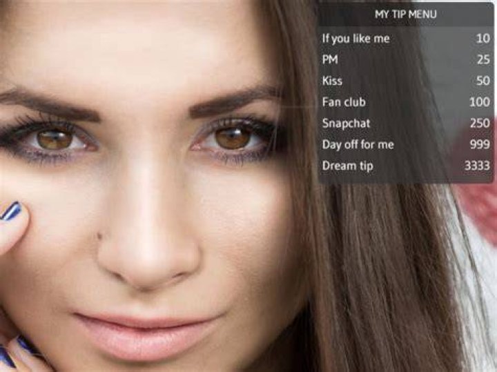 Webcam model tip menu interactive goals tokens
